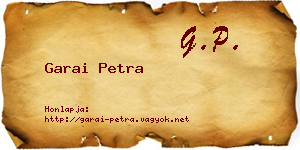 Garai Petra névjegykártya